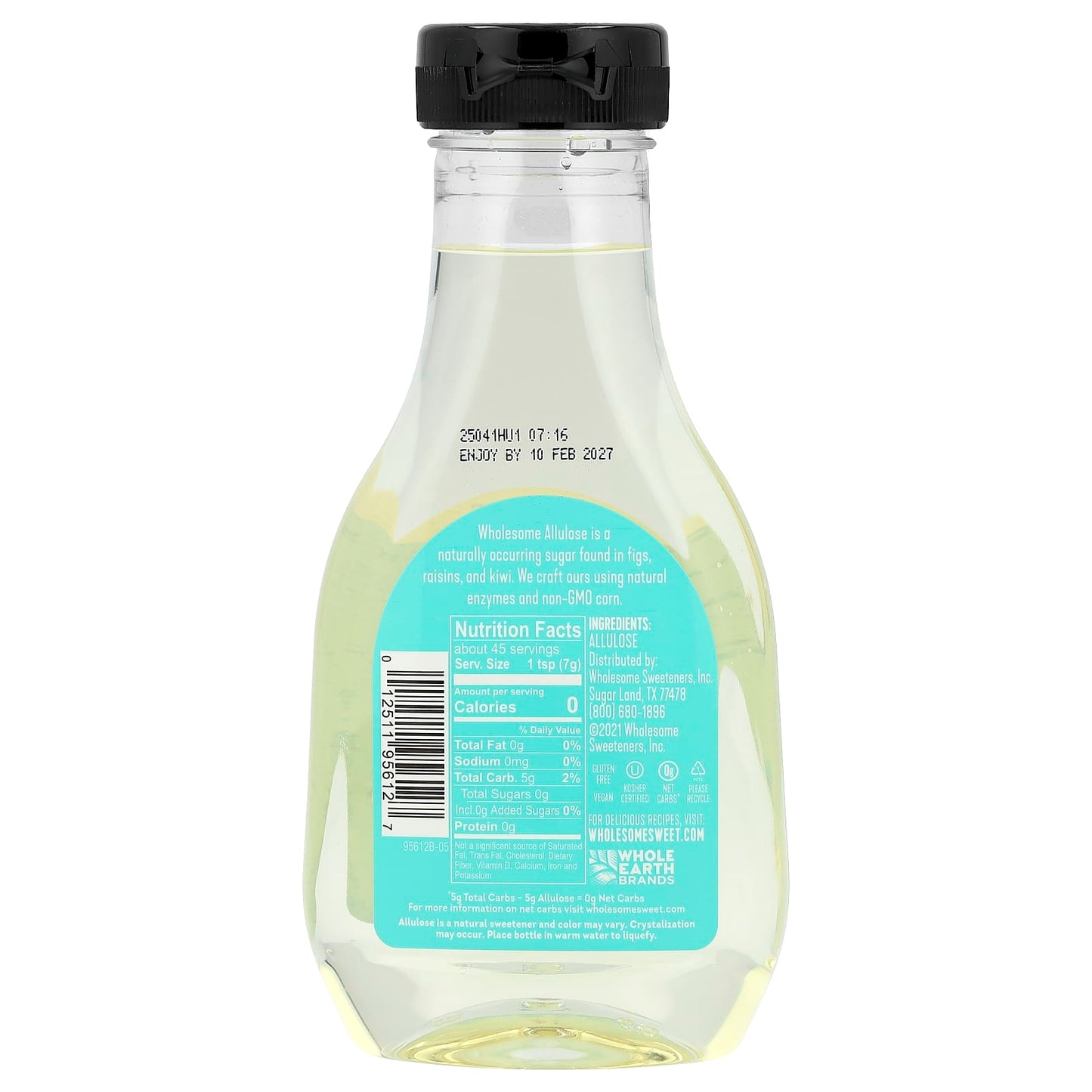 Wholesome Sweeteners, Allulose, Zero Calorie Liquid Sweetener, 11.5 oz (326 g)
1