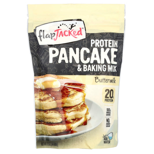 FlapJacked, Protein Pancake and Baking Mix, Buttermilk, 12 oz (340 g)
